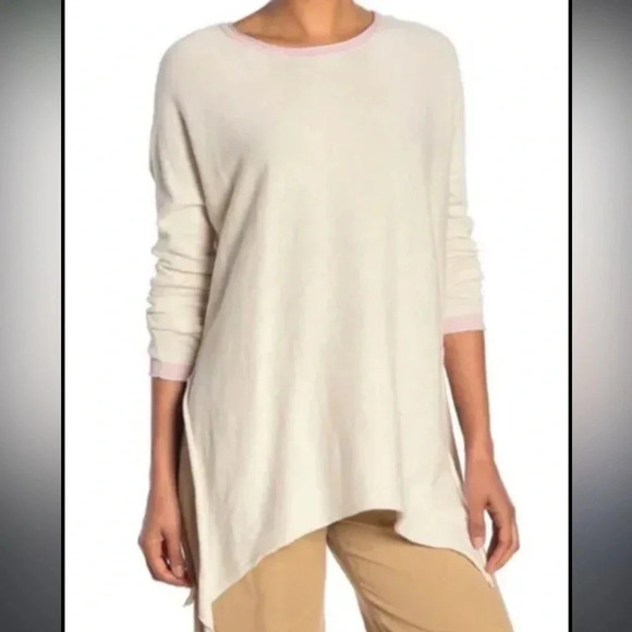 Nordstrom Rack Cloth By Design Womens Cream Oversized Tie Sweater Large NWT - Picture 1 of 8